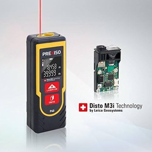 PREXISO Digital Laser Distance Meter 135FT 40M Handheld Diastimeter with LCD Backlight