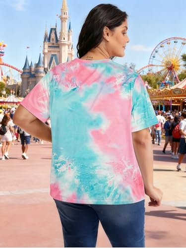 Image of NANYUAYA Plus Size Magic Shirts for Women Castle Kingdom Graphic Magical T Shirt Cute Holiday Princess Tee Vacation Tops
