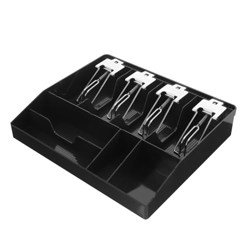 STOBOK Cassetto Portadenaro Accessorio Registratore Di Cassa Cassetto Portadenaro Per Piccole Imprese Vassoio Portadenaro