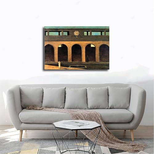 Impression sur toile De Chirico grand format 61x91cm cadre inclus