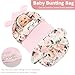 DILIMI Baby Car Seat Cover Winter, Warm & Cozy Baby Bunting Bag, Infant Carrier Cover for Girls and Boys, Pink Floral