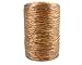 Kulay Artificial Deer Sinew Brown Waxed Flat Polyester Thread for Beading, Leather, Tie-dye Crafts and Sewing, Brown Sinue (5-Ply, 300 Yards or 900 Feet)
