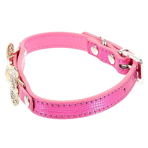 BELLIFFY 犬用調節可能な首輪 ペットのために刻印されたタグ キット ネックレス ダックスフンド 鎖 銃口 犬の首輪 猫の首輪 犬のパーティーの首輪 大型犬用首輪 中型犬用首輪 Pu Rosy