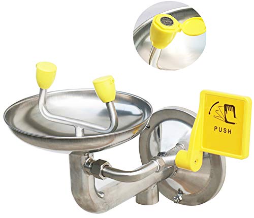 CGOLDENWALL Wall Mounted Emergency Eye Washer Eye Wash Station Professional Eye Wash Bowl