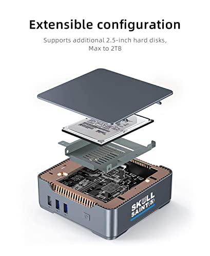 SKULLSAINTS-Ruby-Mini-PC-Intel-11th-Gen-Processor-N5105-8GB-DDR4-256GB-SSD-with-Genuine-Windows-11-Pro-4K-HDMI-Triple-Display-24G5G-WiFi-BT42-Gigabit-Ethernet-Model-Ruby-GK3V