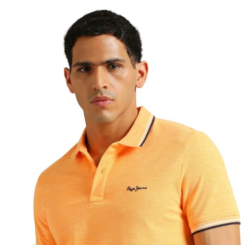 Image of Pepe Jeans Men's Cotton Regular Fit Polo T-Shirt
