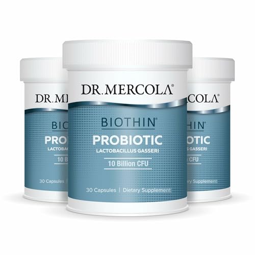 Dr. Mercola Biothin Probiotic - Lactobacillus Gasseri BNR17 - Supports Digestive Health & Metabolism - 90 Delayed-Release Capsules (90 Servings)