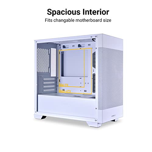 Image of Lian Li Lancool 205M Mesh Mid- Tower Computer Case /Gaming Cabinet - Snow | Support Micro ATX /Mini-Itx | Pre-Installed 2 X 140Mm Argb Pwm Front Fans - G99.Oe744Ms.in - White