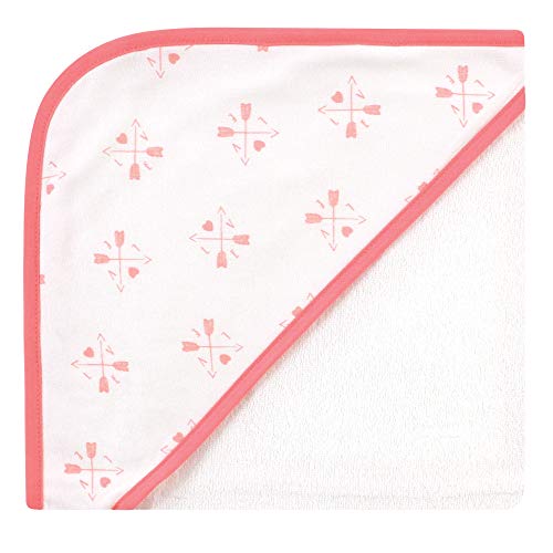 Image of Hudson Baby Unisex Baby Cotton Rich Hooded Towels, Pink Fox, One Size