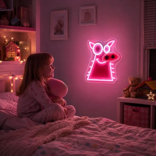 Image of Funny Pig Neon Sign for Wall Decor Dimmable Led Neon Lights Signs
