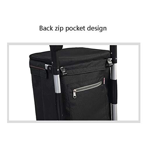 gbgymjm Einkaufstrolley 40L Multifunktionaler Einkaufswagen Trolley auf Rädern Push Tote Cart Carts Trolley Bag Korb… – Bild 6