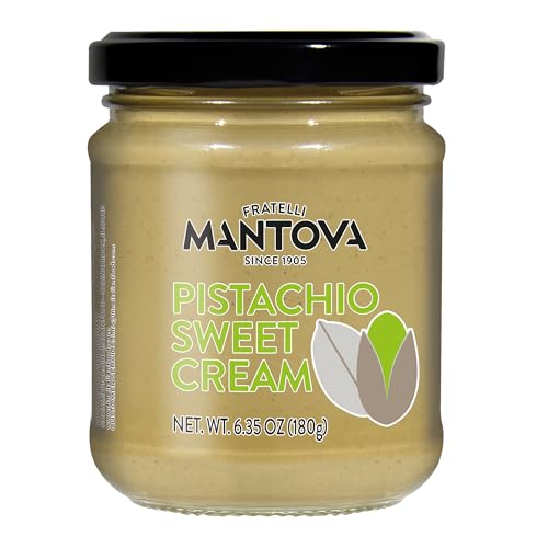 Mantova Pistachio Sweet Cream – Authentic Italian Pistachio Spread, Gourmet Pastry & Croissant Filling, Dessert Topping, Nut Butter, Made in Italy, 6.35 oz (Pack of 2) image 4