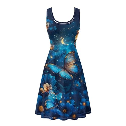 Image of TOADDITDO Womens Summer Sleeveless Tank Dress with 2 Side Pockets XS-4XL Plus Size