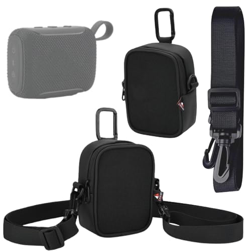 For JBL GO5/GO4/GO3Bluetooth�X�s�[�J�[�p �P�[�X ���[�o�b�O �ی�J�o�[ ���O���\�ȃV�����_�[�X�g���b�v�t�� �i�C�������b�V���f�ނ̃f�U�C�� �����𑹂Ȃ킸�A�����^�т���[�ɕ֗�