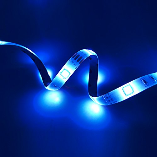 LED Flexible Strip Lights RGB 150LEDs 16.4Ft(5M) DC12V SMD5050 4Pin Dimmable Multicolor Tape Lighting for DIY Christmas Garden Outdoor Closet TV Backlight Mirror Decoration (Waterproof)
