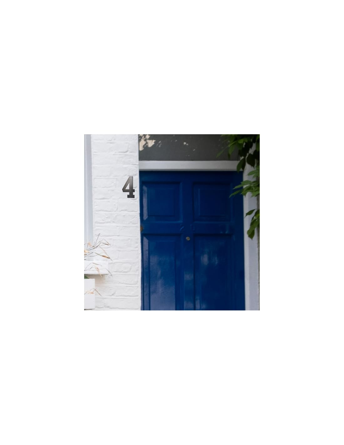 THIRARD 00967164 Height 80 mm Black Screw-On, Wall Plate with Signage, Number 4, Accessories Door Equipment - Image 3