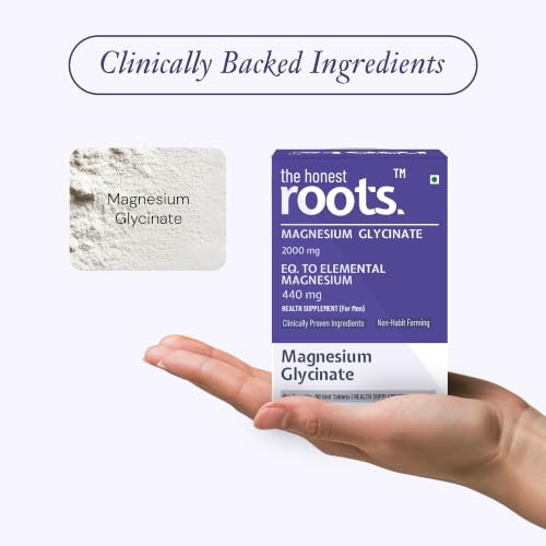 Image of Magnesium BisGlycinate Supplement 2000 mg | For Muscle Relaxation, Sleep Support and Nerve Health | 100% RDA For Men | Non-Habit Forming | High Absoprtion | 60 Tablets