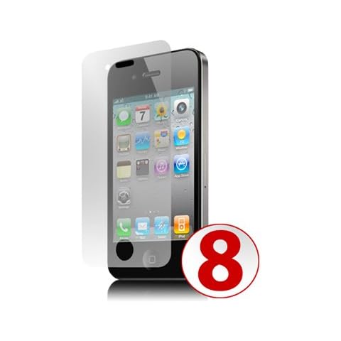 GreyMobiles SCREEN PROTECTOR For Apple iPhone 4 4G HD 16GB & 32GB (PACK OF 8) Cover