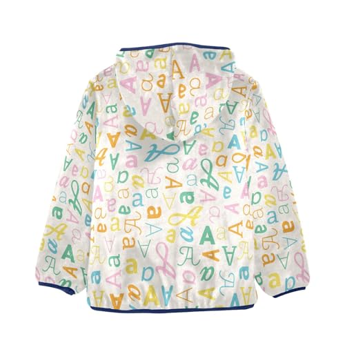 Letter A Girls Fleece Jacket Girls Fall Jacket Girls Zip Up Hoodie Girls Sherpa Jacket 2-10T2