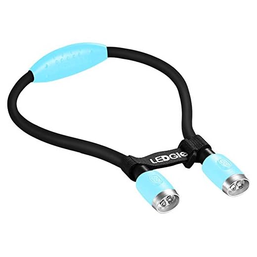 LEDGLE Lampe de Travail LED Rechargeable Lampe autour du Cou avec 6 Modes pour Lecture Camping Atelier D'urgences Garage