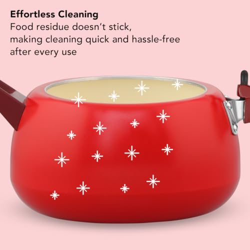 Image of Hawkins 5 Litre Ceramic Coated Cerenity Pressure Cooker | Induction & Gas | for Cooking Rice, Dal & Curries | 5 Year Guarantee, ISI Certified | Tomato Red (ICR50)
