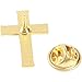 Gold Cross Lapel Pins, Enamel Pin Set (1 in, 12 Pack)