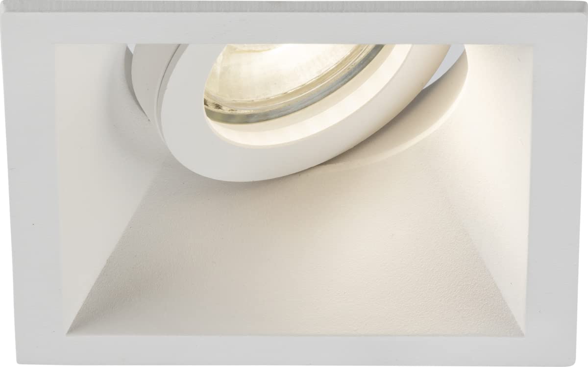 Knightsbridge Dipa Single Tilt Square Anti-Glare Downlight - White - DIB1TSW