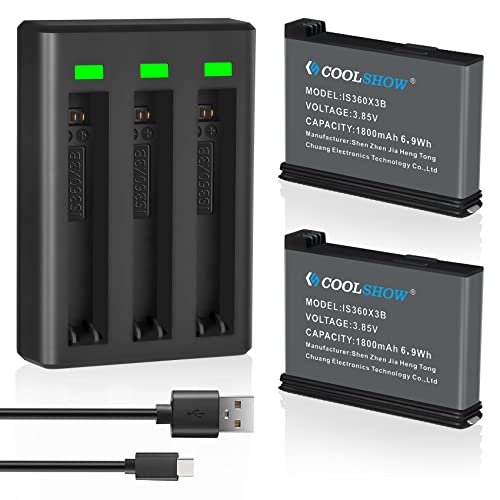 Batería de Repuesto 1800mAh X3 y Cargador de Tres Ranuras Inteligente