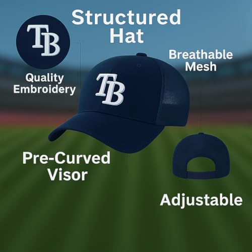 Gorra trucker azul marino Tampa Bay con visera ajustable miniatura 4