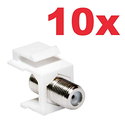 Preisvergleich Produktbild LogiLink 10 STÜCK Keystone MODUL F-BUCHSE ANTENNE, 75 OHM