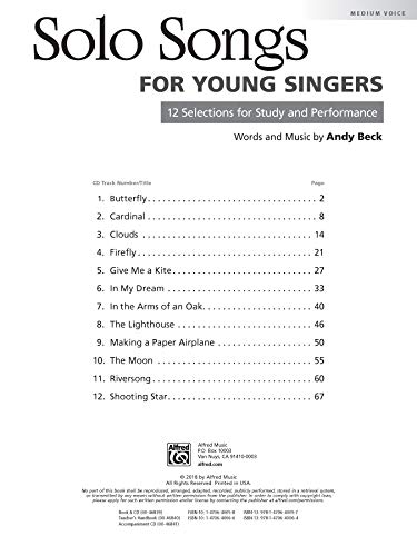 Solo Songs for Young Singers: 12 Selections for Study and Performance, Book & Online Audio (For Solo Singers) - Image 2