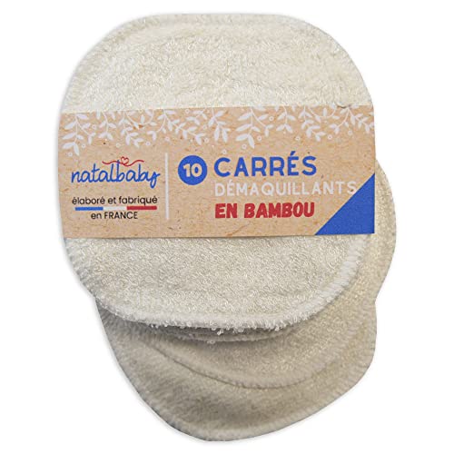 🇫🇷 10 Carrés Démaquillants Lavables en éponge Bambou Bactériostatique | Préférez notre Fabrication Entièrement Française - Livraison Gratuite, Vente DIRECTE Cover