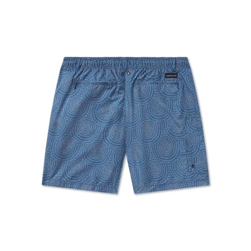 Southern Marsh Bodrum Straits Lined Swim Trunks, Slate & Peach, Large2