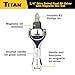 Titan 11340 1/4-Inch Drive x 2-1/4-Inch 90-Tooth Swivel Head Nano Ratchet with Hex Drive Handle