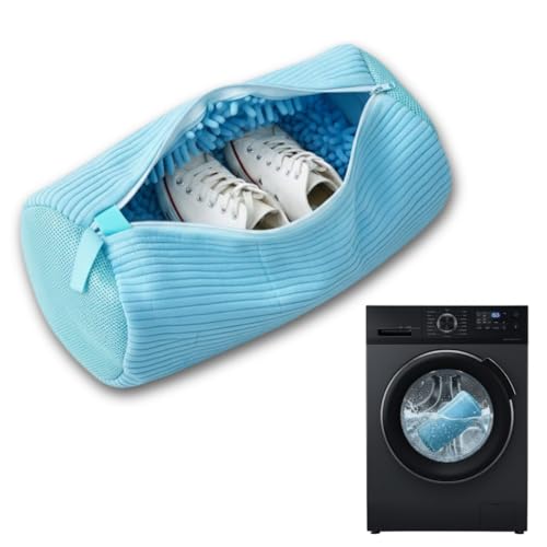 1Pc Shoe Washing Machine Bags – Reusable Mesh Sneaker Laundry Bags for Washer & Dryer, Shoe Cleaning Bags for Tennis Shoes & Trainers. (Blue, 1 PC Shoe bag)