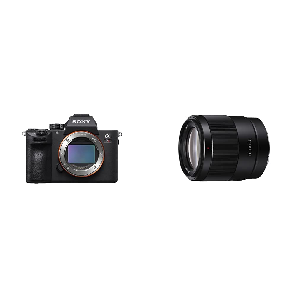 Sony Alpha 7R IV Full Frame Mirrorless Interchangeable Lens Camera w/High Resolution 61MP Sensor and Fe 35mm F1.8 Prime Lens