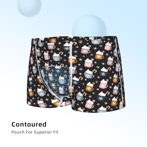 Boys' Cotton Boxer Brief Soft Underwear-Snowflake Cream Hot Cocoa4