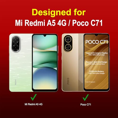 Image of Zapcase Back Case Cover for Mi Redmi A5 4G | Compatible for Mi Redmi A5 4G Back Cover | Liquid Silicon Magic Case with Camera Protection | Red
