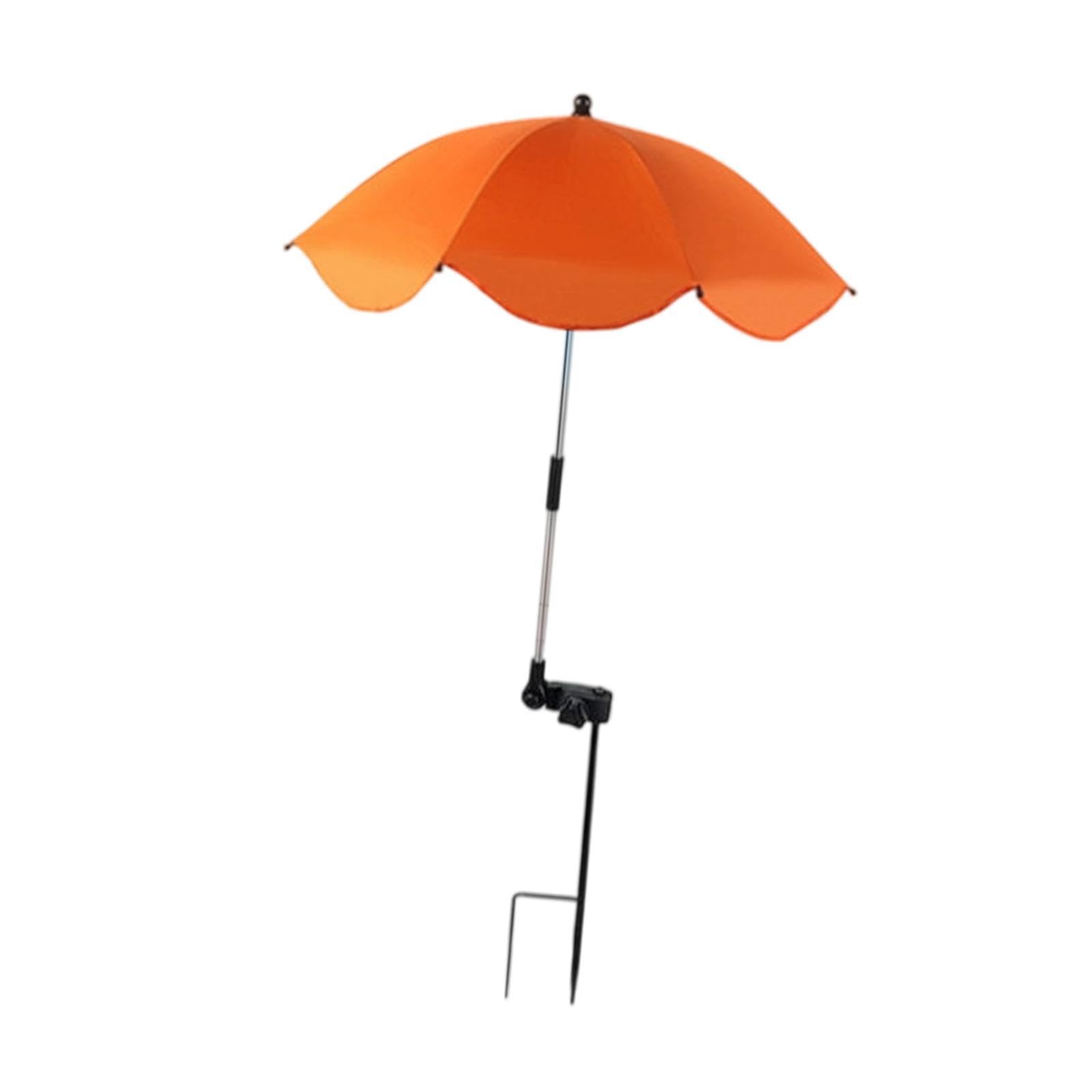 MYCENSE Plant Umbrella for Outdoor Plants,Defend Plants from Blazing Sun,Sturdy Garden Umbrella Shade,Shade Cover for Flower Pot, Orange