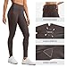 CRZ YOGA Butterluxe Matte Faux Leather Leggings for Women 28'' - No Front Seam High Waist Stretch Tights Pleather Pants Hot Fudge Brown Foil Pattern Medium