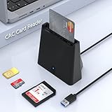 USB Smart Card Reader, DOD Military USB CAC Memory Card Reader Build in SD/SDHC/SDXC Micro SD Card Reader SIM and MMC RS & 4.0 Multi Card Reader Compatible with Windows, Mac OS X, Linux/Unix