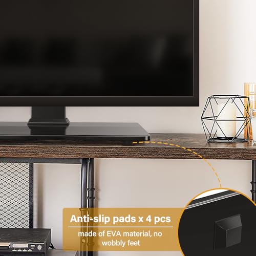 Image of WKWKER Universal TV Stand for 27-65 inch LED LCD TV Swivel Table Top Television Stand with 30 Degree Height Adjustable TV Stand with Mount TV Base with Tempered Glass Base Max VESA 400x400mm