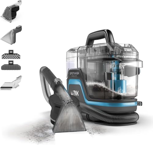 Vax SpotWash Max Pet-Design Spot Cleaner, Upholstery, Sofa, Stairs, Rug, Stain Cleaning Small Handheld Shampooer Machine, Solution and Tools for Home, Car, Pets with Self-Clean, 500W, CDSW-MSXP