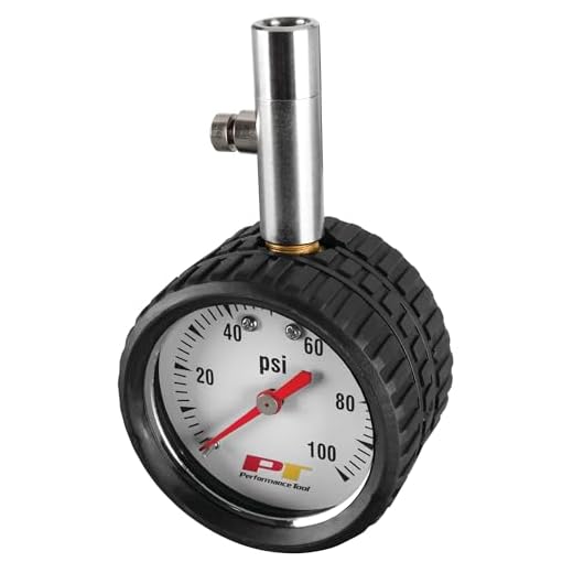 Performance Tool W1450 Tire Pressure Gauge - Measures 1 to 100 PSI in One Pound Increments