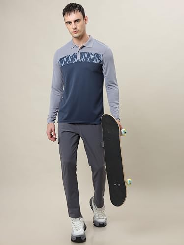Image of TECHNOSPORT Men's 100% Polyester Slim Fit T-Shirt - (P710 P ) Pack of 1