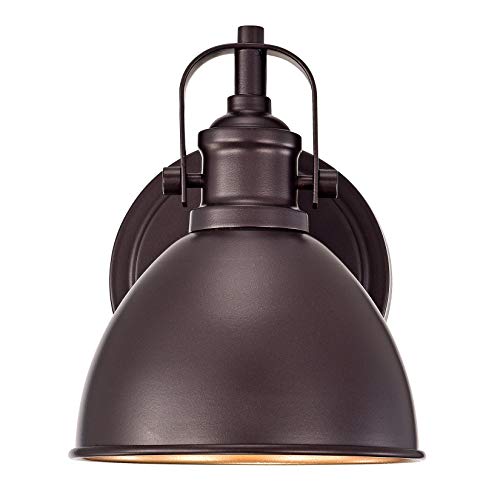 Image of Oil Rubbed Bronze Gooseneck Wall Sconce, 7.5 inch Rustic Farmhouse Vanity Light, Barn Light Fixture for Bathroom, Bedroom, Garage, Porch, and Entryway