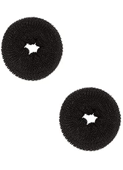Image of Hair Donut Bun Maker Hair Styling Tools For Women's & Girl's (Black Colour) - Pack of 2
