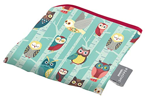 moses Shopper Eulenwald | opvouwbare boodschappentas | milieuvriendelijk, herbruikbaar, polyester, groen, één maat - Image 3