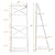Tangkula 4-Tier Ladder Shelf Bookcase Leaning Free Standing Wooden Frame Decor Bookshelf Storage Flower Shelf Plant Display Shelf for Home Office (White, 2)