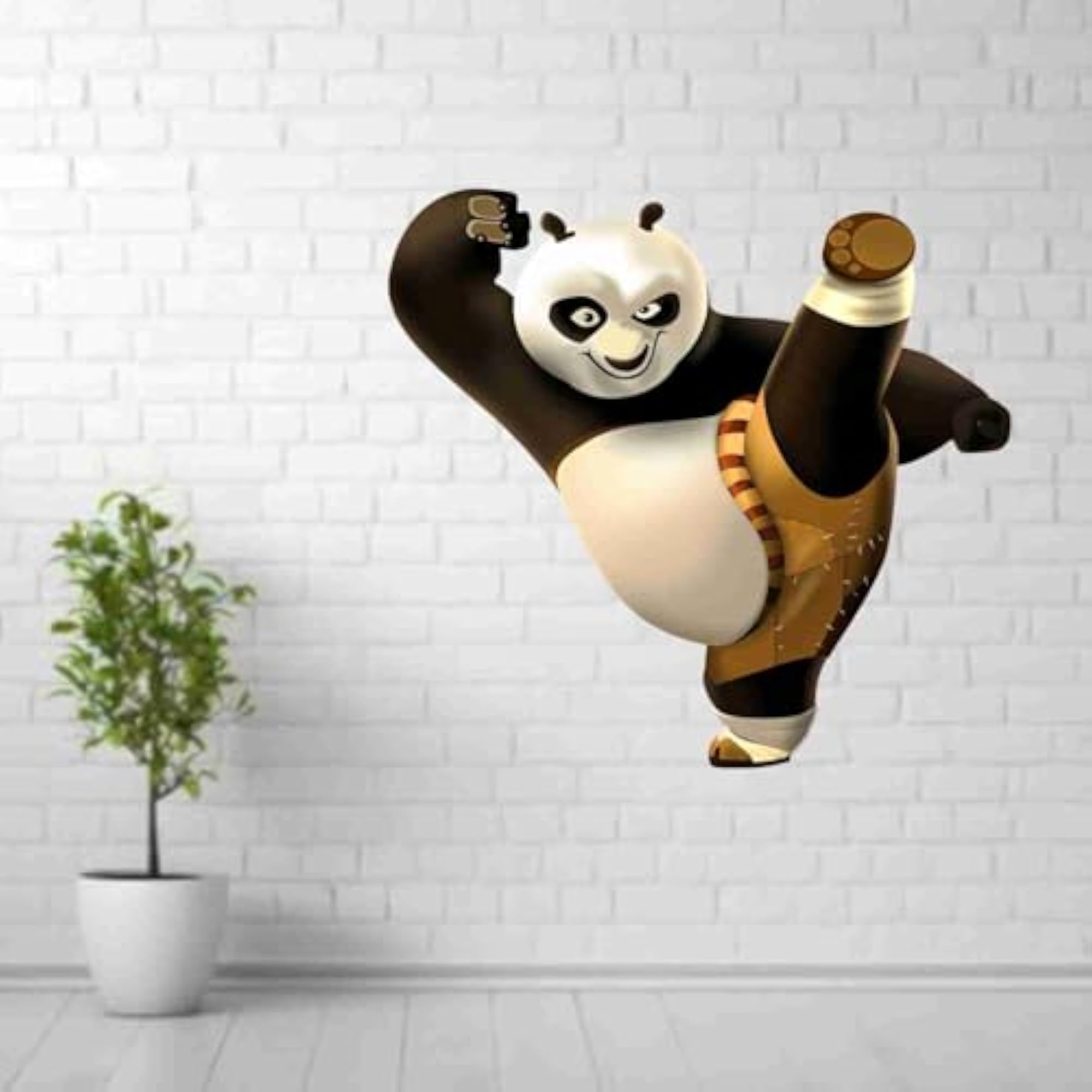 Kungfu Theme Cartoon Panda Wall Sticker